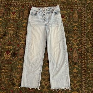 Levis ribcage straight ankle jeans light wash